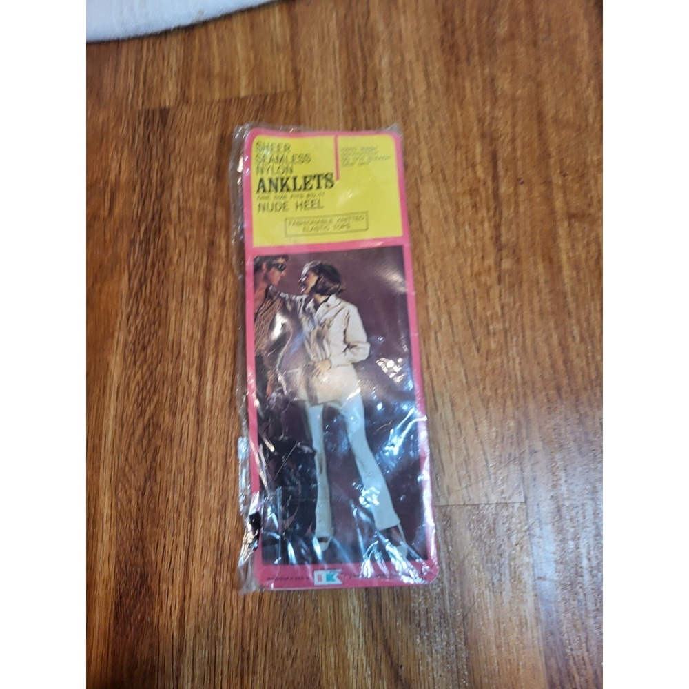 Vintage‎ Kmart Sandalfoot Anklets Nude Heel NWT